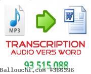 Transcription Audio vers Word