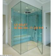CABINE DE DOUCHE SUR   MESURE LE VOLET