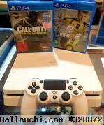 X PS4 SLIM BLANC 2 JEUX