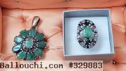 Pendentif et bague argent 925