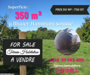 Réf 232 Terrain du 350 m² a Bhaier Hammam Sousse