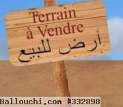 un terrain à vendre de 385 m² sur la route principale de Yasmine Hammamet