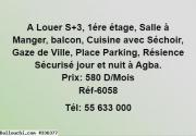 A Louer S+3, 1ére étage