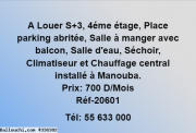A Louer S+3, 4éme étage
