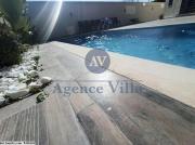 A Louer un rez de chaussé de villa s+3 meublé avec piscine à La Marsa