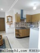 Appartement neuf Meublé étage villa Salon + 2 chambres avec garage pour voiture 110dt la nuitée