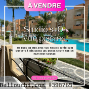 #àVendre #s0 #meublé #lesDunes #vuepiscine