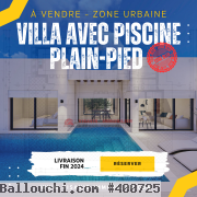 vente maison avec piscine à Djerba titre bleu zone urbaine