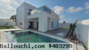 VILLA NEUVE À LA ZONE TOURISTIQUE MEZRAYA DJERBA - RÉF V640
