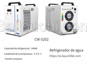 Mini enfriador de agua CW5202 para enfriar dos tubos láser de CO2 simultáneamente