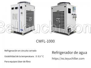 Enfriador láser refrigerado por aire CWFL-1000 para cortadora láser de fibra de tubo