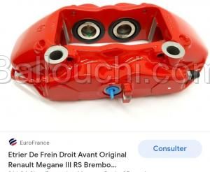 Etrier de frein renault megane rs série 3