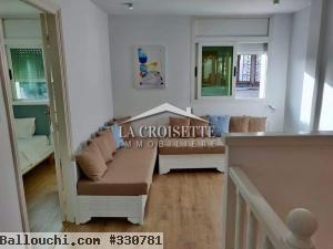 Un duplex meublé à la Marsa réf zdl0359