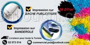 Bache publicitaire et banderole