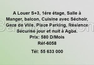 A Louer S+3, 1ére étage