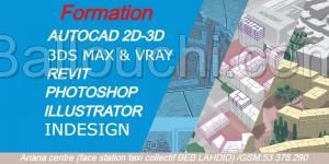 FORMATION AUTOCAD, 3DS MAX , PHOTOSHOP, ILLUSTRATOR...