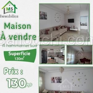 à vendre une maison à HAMMAMET SUD 51333131