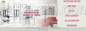 PROMOTION SUR LA FORMATION AUTOCAD, 3DS MAX , PHOTOSHOP, ILLUSTRATOR...