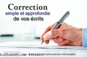 Correction de tous vos travaux en langue française.