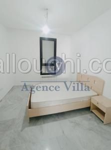 A louer un duplex s+3 plus chambre de service dans une residence avec jardin à la soukra