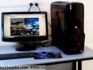 PC GAMER, bureaux, chaises, séparation aluminium