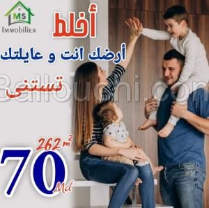 Terrain de 262 m² à vendre à 70 MD à Hammamet Sud 51355351