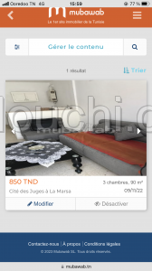 Studio meublé