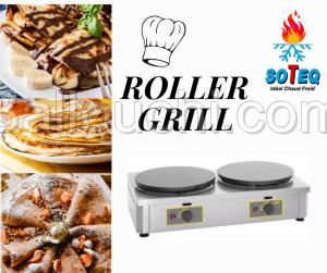 CREPIERE ROLLER GRILL DOUBLE A GAZ