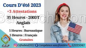 COURS D'ÉTÉ 2023 Anglais
