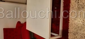 Table blanche en bois 1.20/1.20