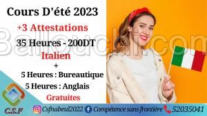 COURS D'ÉTÉ italien