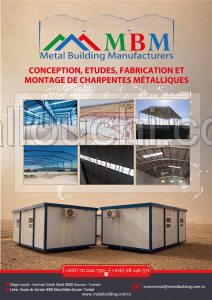 charpente métallique et cabine modulaire