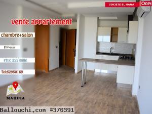 vendre à mahdia appartement s+1 sur corniche