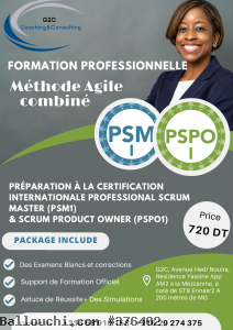 Formation Méthode Agile combiné : Scrum Master & Product Owner
