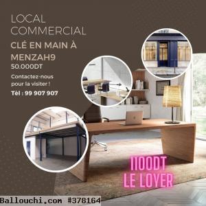 local commercial clé en main à menzah 9
