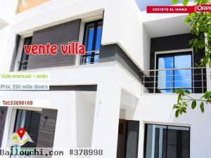 vendre villa style américain neuf en plein centre ville sousse