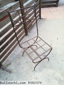 4 chaises en Fer Forgé