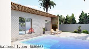 MODÈLE DE PLAN AVEC 2 CHAMBRES ET PISCINE PRIVÉE - RÉF P554