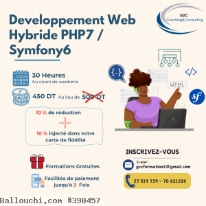 Formation Développement Web Hybride Symfony6 PHP7