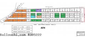 Vend Lots de terrain de 150, 200 ... 500m2 à partir de 18000 DT