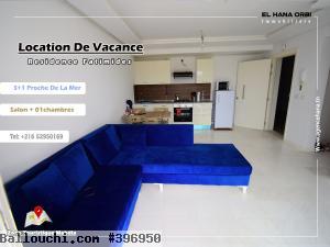 Location De Vacance S+1 neuf Rz Fatimides Proche De La Plage