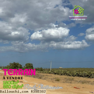 Terrain de 1300 m² clôturer à 