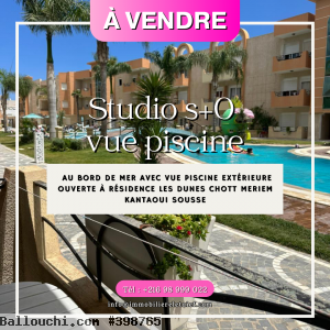 #àVendre #s0 #meublé #lesDunes #vuepiscine
