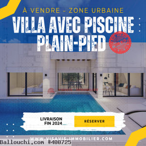 vente maison avec piscine à Djerba titre bleu zone urbaine