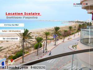 à louer appartement s+2 rz l’espadon vue mer