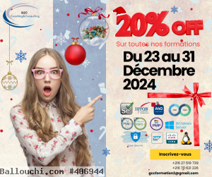 Promo fin d'année : 20% OFF