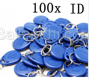 100 Porte Clé RFID 125khz Bleu